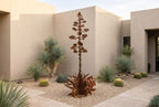 Freestanding Rusted Steel Agave Sculpture