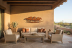 Rusted Steel Running Horses Wall Art