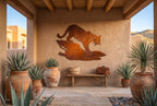 Rusted Steel Mountain Lion Wall Art