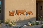 Rusted Bobcat Family Wall Art Set