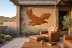 Rusted Metal Vulture Wall Art