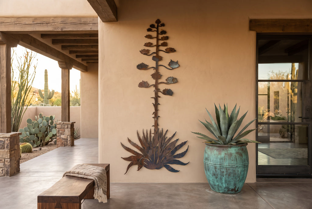 Rusted Steel Agave Wall Art
