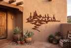 Rusted Steel Desert Landscape Wall Art