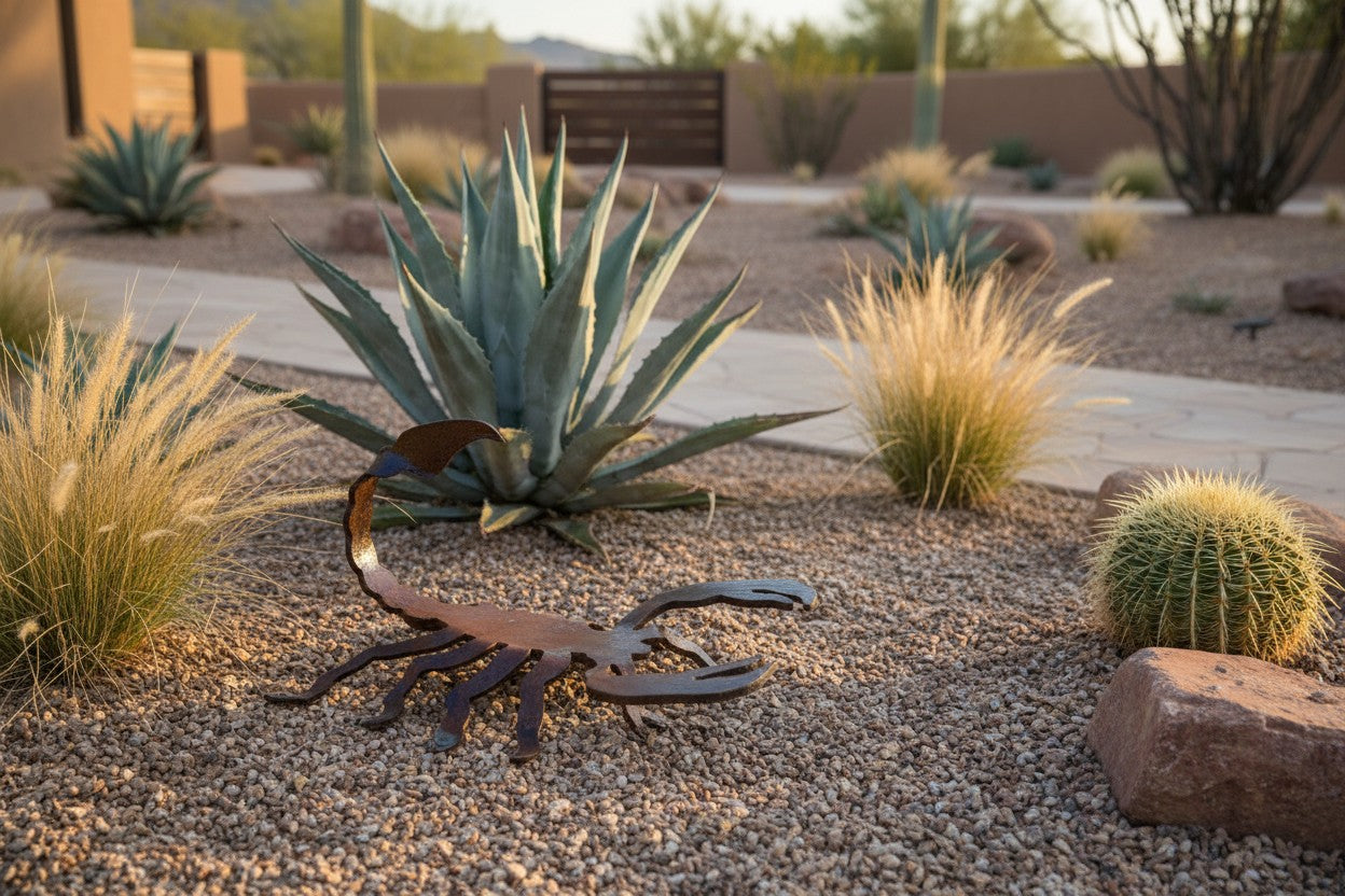 Rusted Steel Scorpion Sculpture