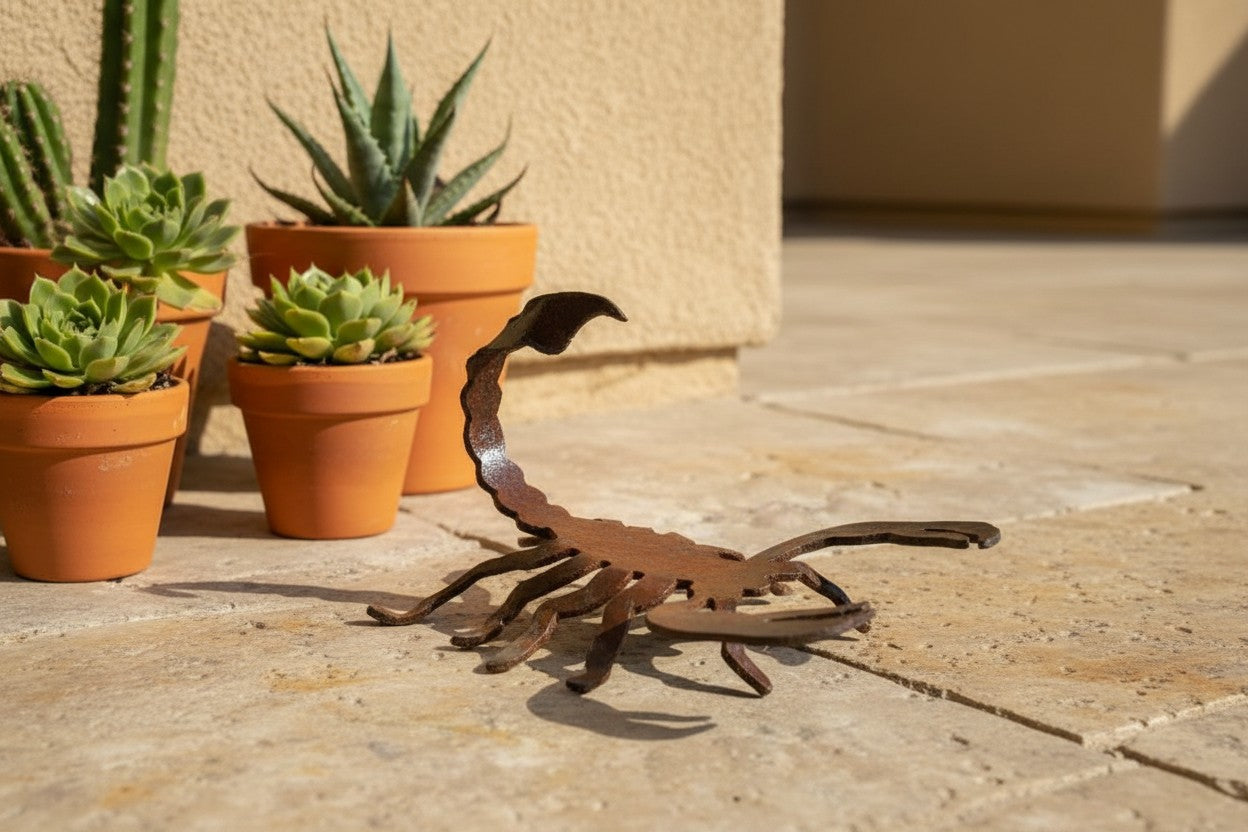 Rusted Steel Scorpion Sculpture