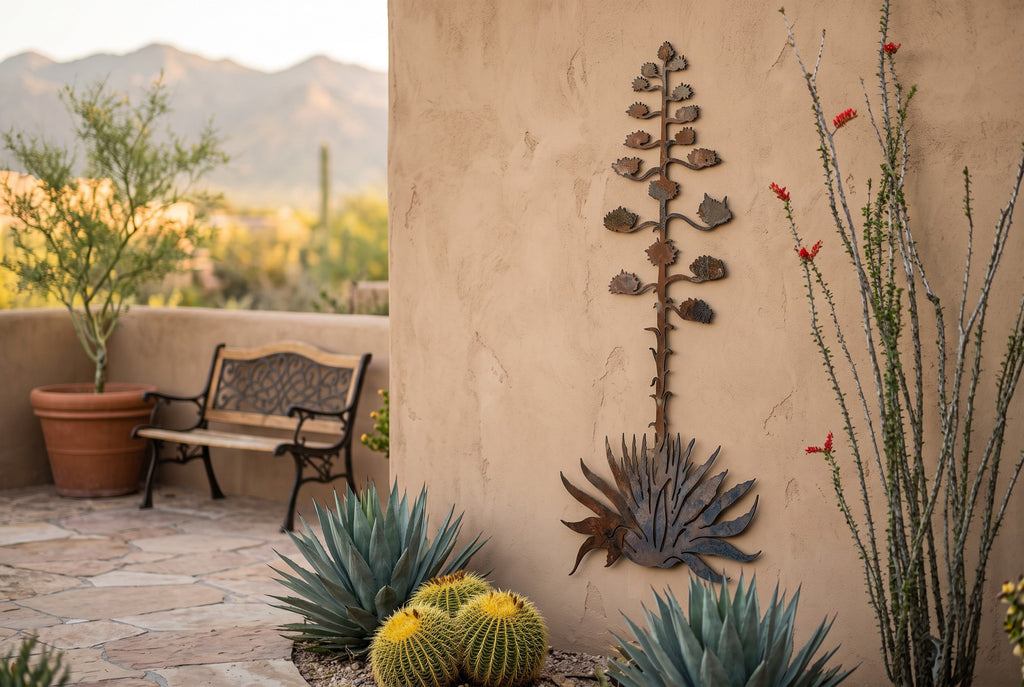 Rusted Steel Agave Wall Art