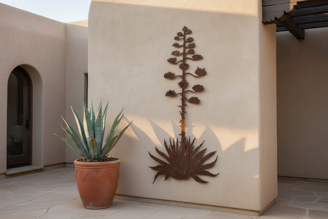 Rusted Steel Agave Wall Art