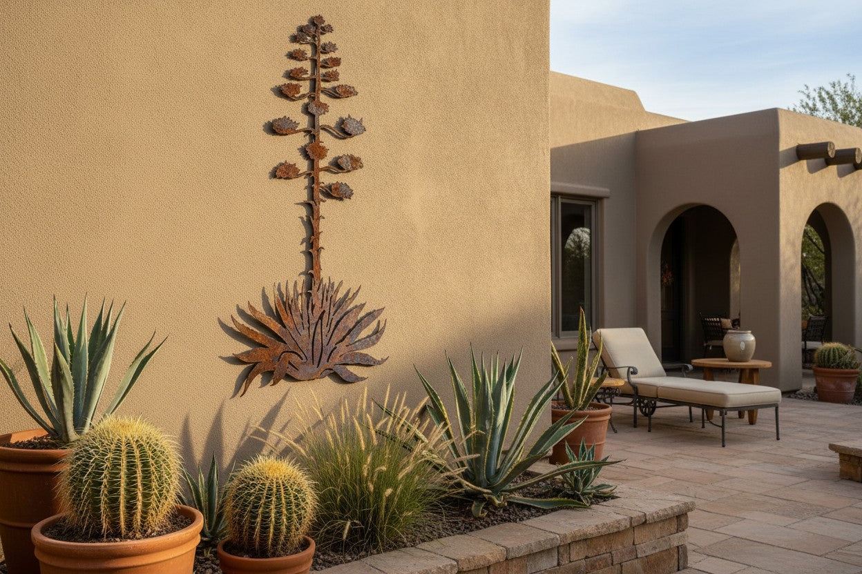 Rusted Steel Agave Wall Art