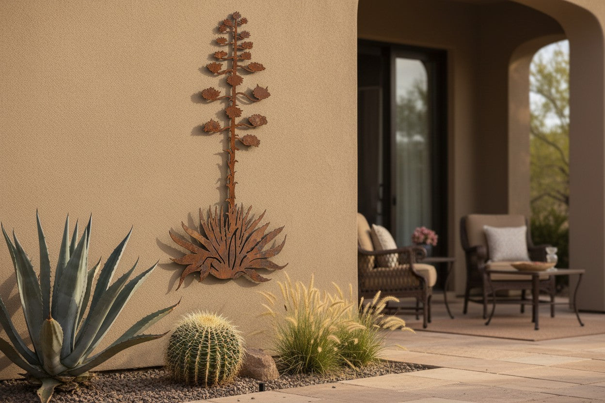 Rusted Steel Agave Wall Art