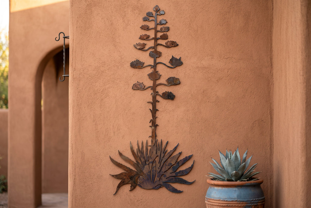 Rusted Steel Agave Wall Art