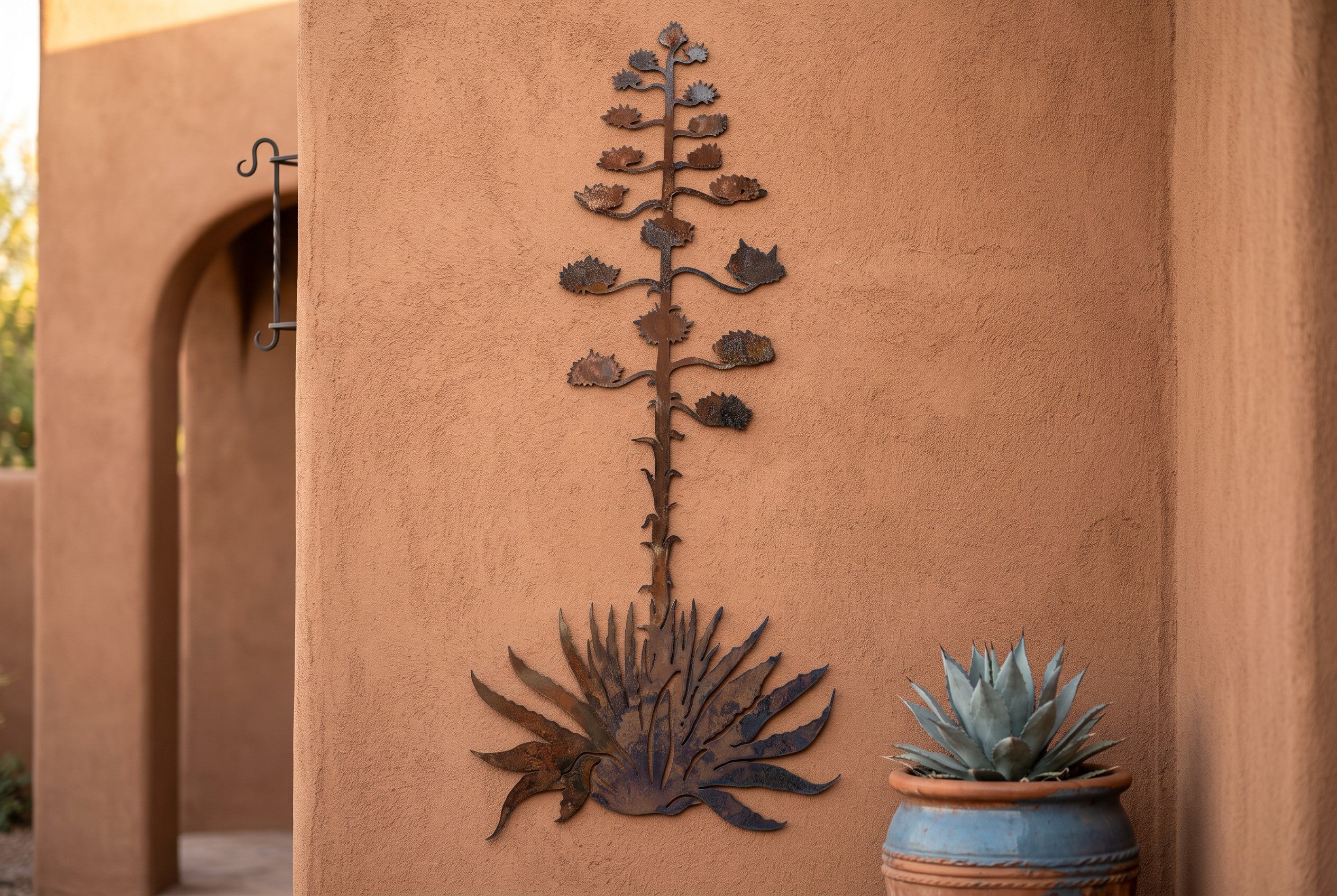 Rusted Steel Agave Wall Art