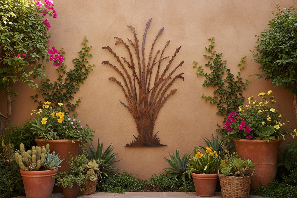 Rusted Steel Ocotillo Wall Art