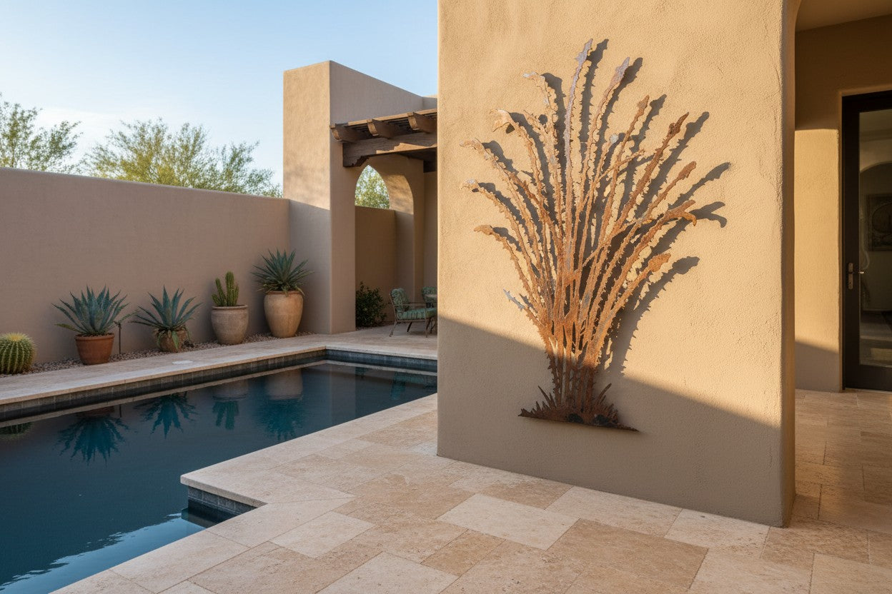Rusted Steel Ocotillo Wall Art