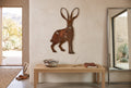 Rusted Steel Jackrabbit Wall Art