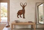 Rusted Steel Jackrabbit Wall Art