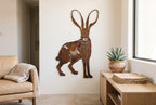 Rusted Steel Jackrabbit Wall Art