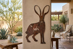 Rusted Steel Jackrabbit Wall Art