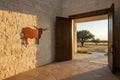 Rusted Steel Longhorn Steer Wall Art