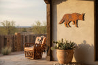 Rusted Steel Prowling Coyote Wall Art