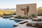 Rusted Steel Running Mustang Wall Art