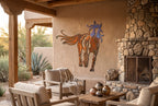 Rusted Steel Running Mustang Wall Art