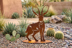 Rusted Steel Jackrabbit Sculpture