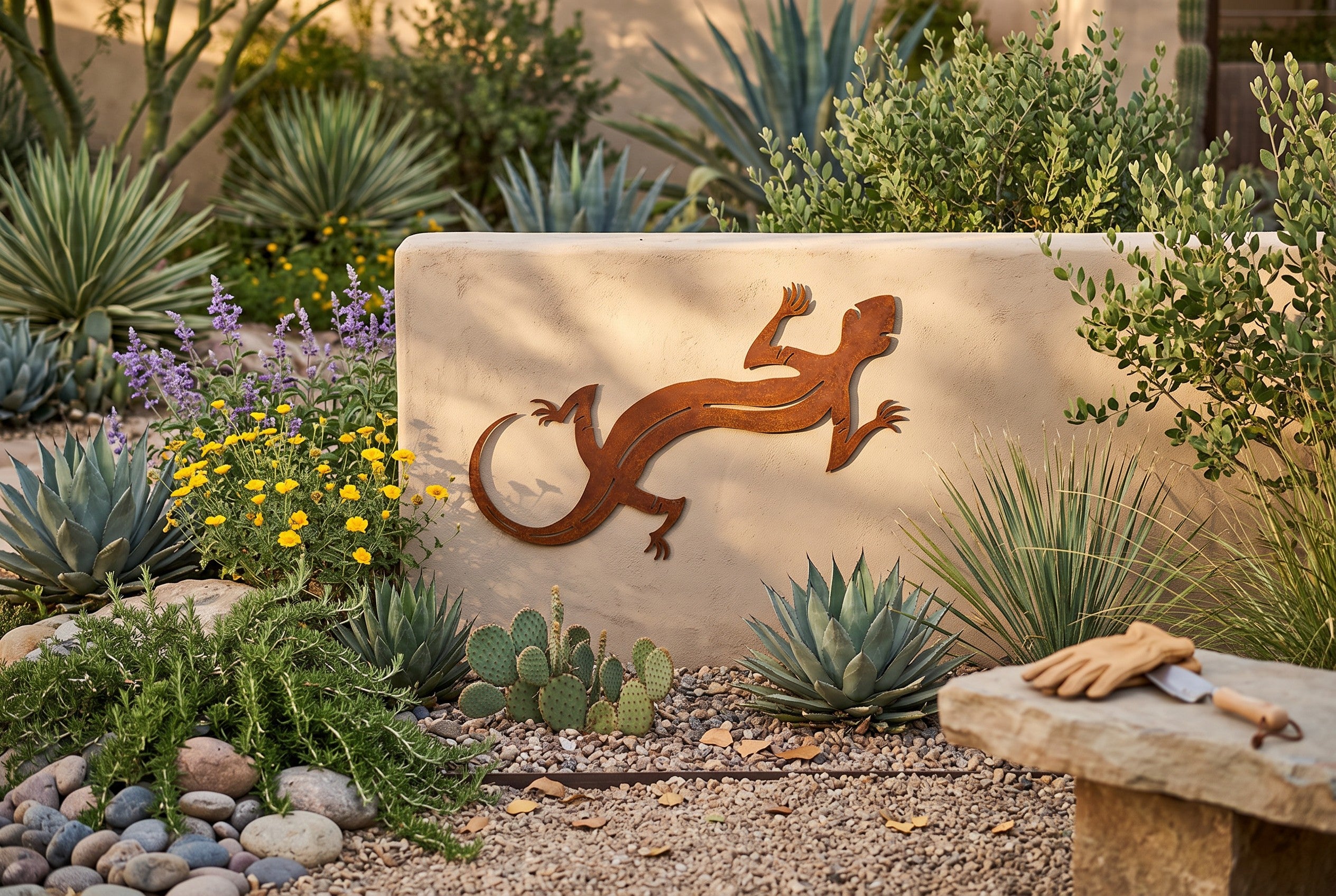 Rusted Steel Gecko Wall Art