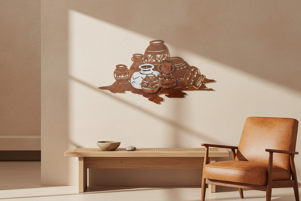 Layered Southwestern Pottery Wall Art