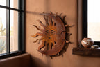 Rusted Steel Sun and Moon Wall Art