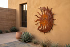 Rusted Steel Sun and Moon Wall Art