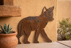 Rusted Steel Coyote Family Wall Art
