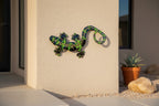 Hand-Painted Metal Gecko Wall Art