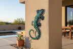 Hand-Painted Metal Gecko Wall Art