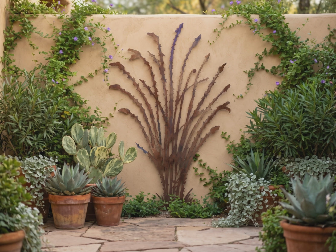 Rusted Steel Ocotillo Wall Art