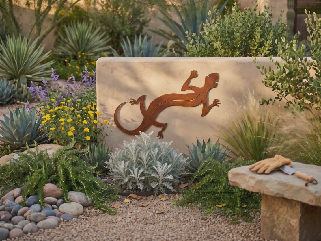 Rusted Steel Gecko Wall Art
