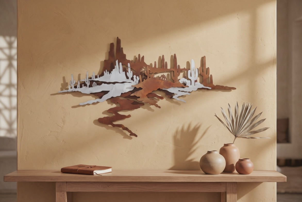 Layered Desert Landscape Wall Art